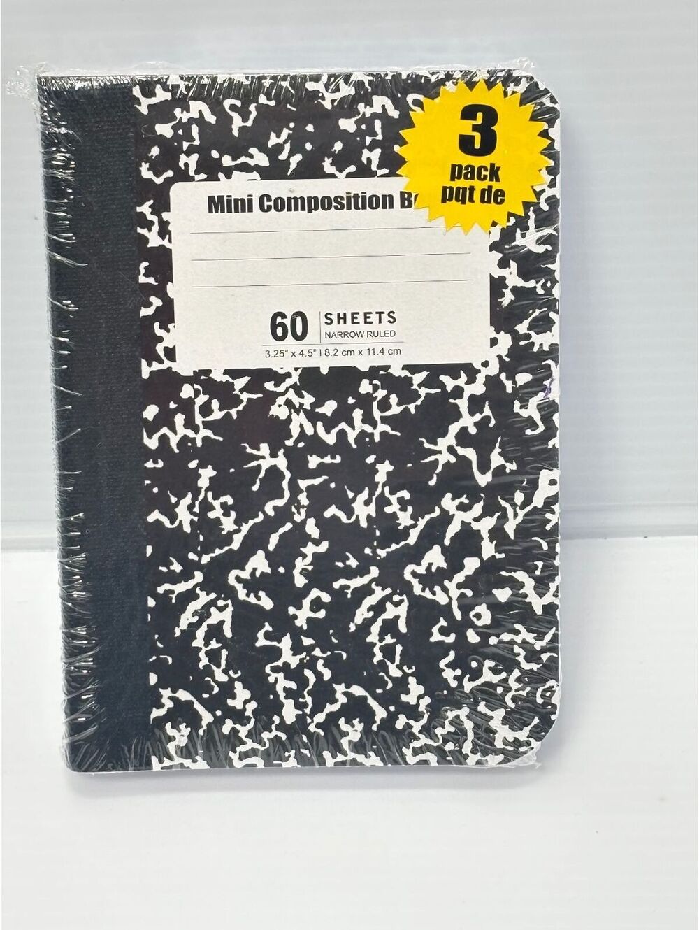 Jot Mini Composition Books, 3 Pack, 60 Sheets Each, Narrow Ruled, 3.25 x 4.5 in